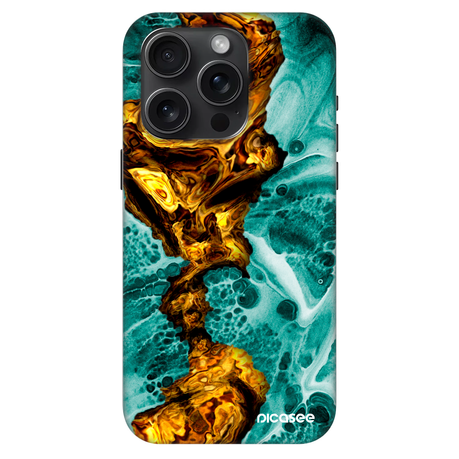 Picasee Fashion Case MagSafe für Apple iPhone 15 Pro - Goldsky