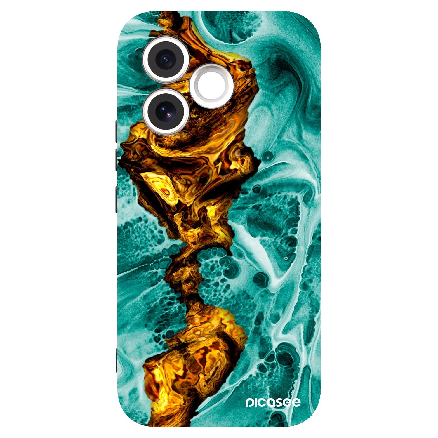 Picasee Honor 600 Lite Hülle - Schwarzes Silikon - Goldsky