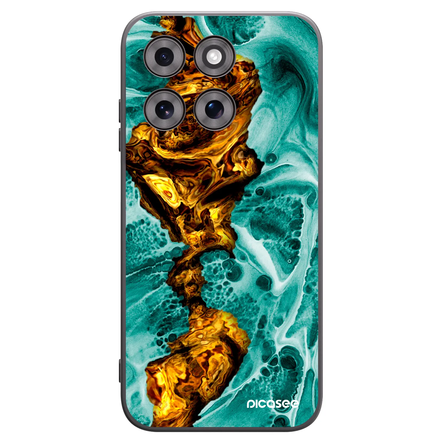 Picasee Motorola Moto G77 Hülle - Schwarzes Silikon - Goldsky