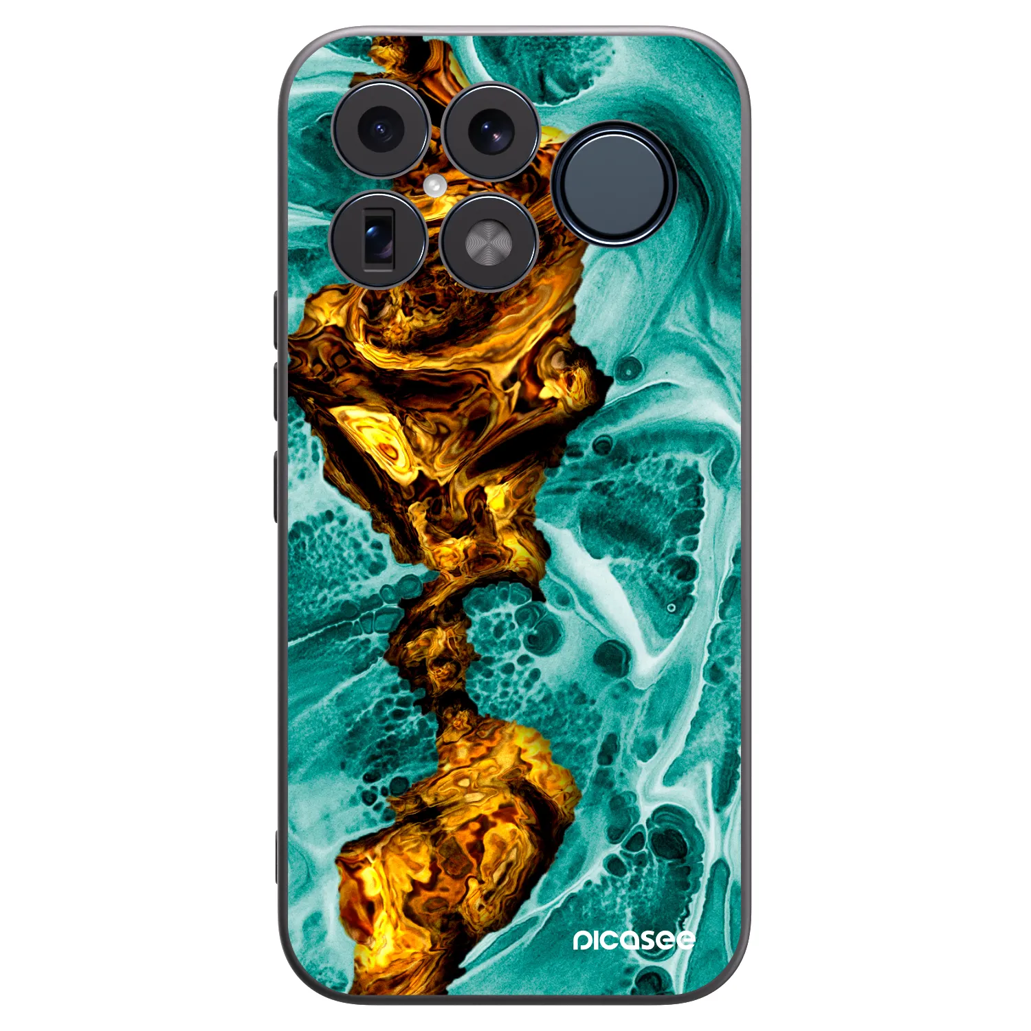 Picasee Xiaomi Poco F8 Ultra Hülle - Schwarzes Silikon - Goldsky