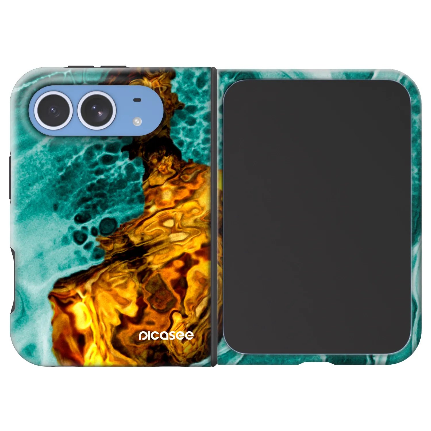 Picasee Fashion Case MagSafe für Apple iPhone Duo - Goldsky