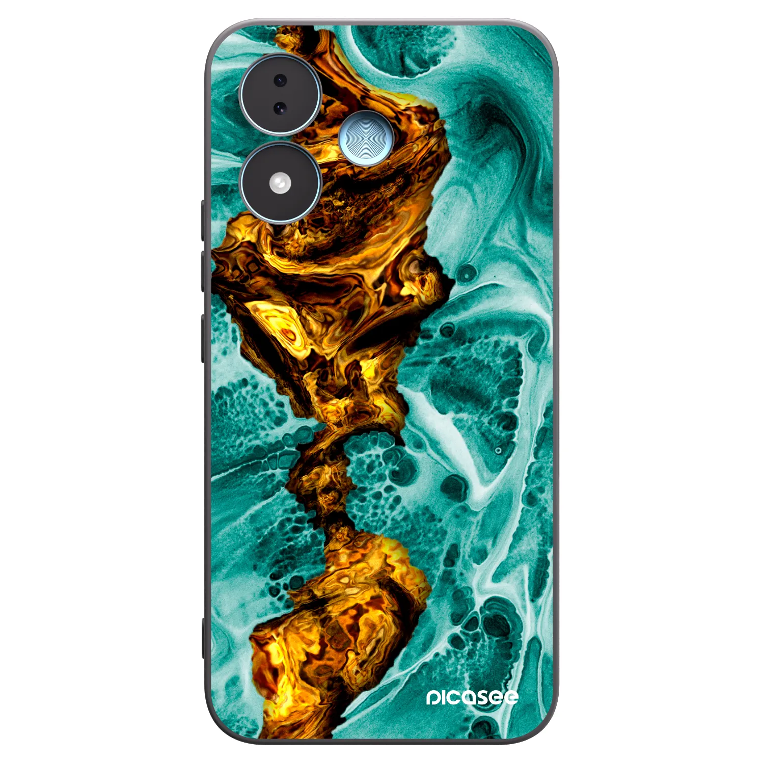 Picasee Xiaomi Redmi Note 17 5G Hülle - Schwarzes Silikon - Goldsky