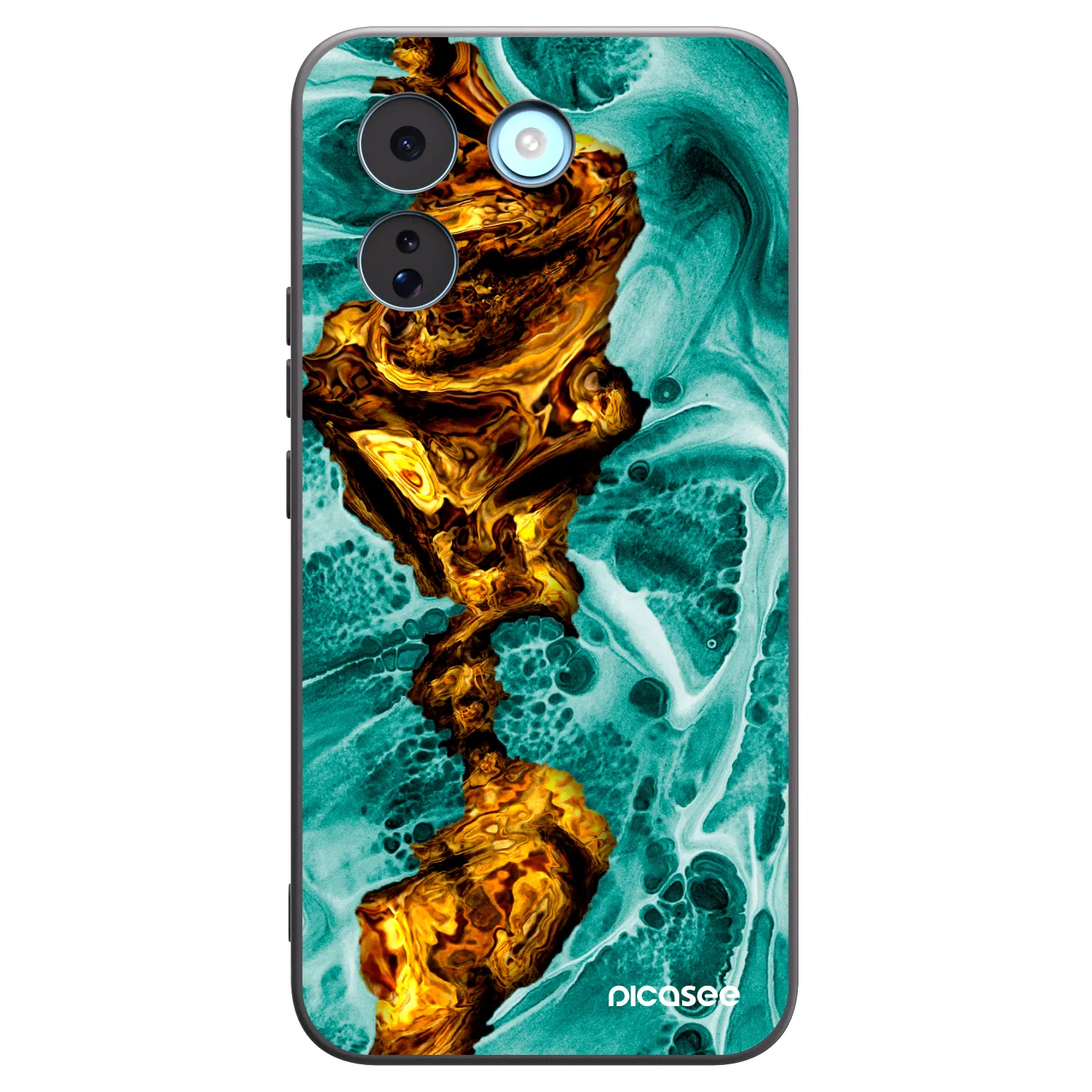 Picasee Xiaomi Redmi Note 17 Pro MAX 5G Hülle - Schwarzes Silikon - Goldsky