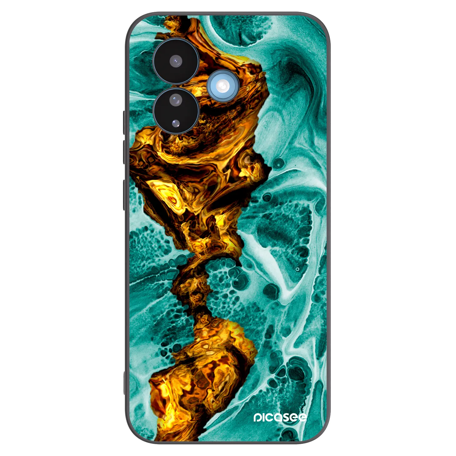 Picasee Xiaomi Redmi Note 17 Pro 5G Hülle - Schwarzes Silikon - Goldsky