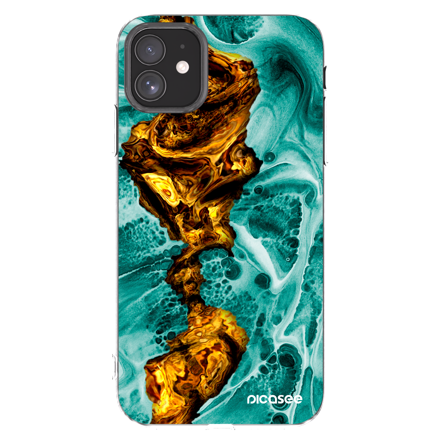 Picasee Apple iPhone 11 Hülle - Transparentes Silikon - Goldsky