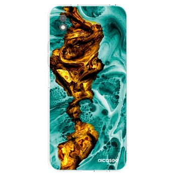 Picasee Xiaomi Redmi 9A Hülle - Schwarzes Silikon - Goldsky