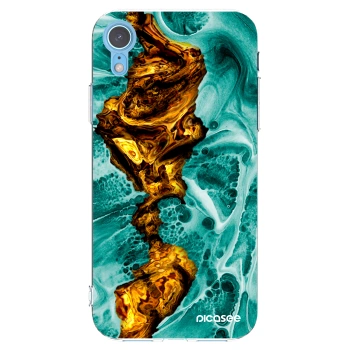 Picasee Apple iPhone XR Hülle - Transparentes Silikon - Goldsky