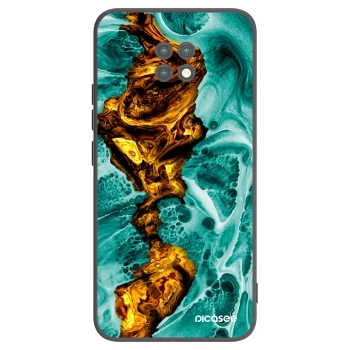 Picasee Xiaomi Redmi Note 9T Hülle - Schwarzes Silikon - Goldsky