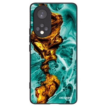 Picasee Honor 50 5G Hülle - Schwarzes Silikon - Goldsky