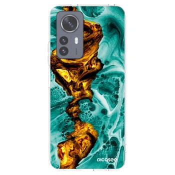 Picasee Xiaomi 12 Pro Hülle - Transparentes Silikon - Goldsky