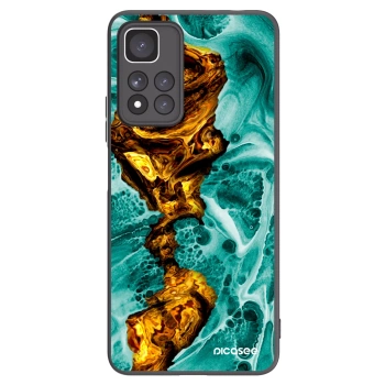 Picasee Xiaomi Redmi Note 11 Pro+ 5G Hülle - Schwarzes Silikon - Goldsky
