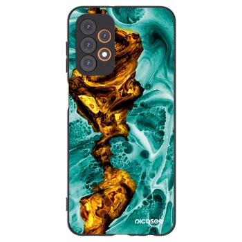 Picasee Samsung Galaxy A23 A236B 5G Hülle - Schwarzes Silikon - Goldsky