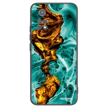 Picasee Xiaomi Redmi Note 11S 5G Hülle - Schwarzes Silikon - Goldsky