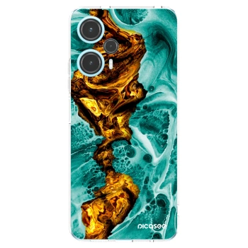 Picasee Xiaomi Poco F5 Hülle - Transparentes Silikon - Goldsky