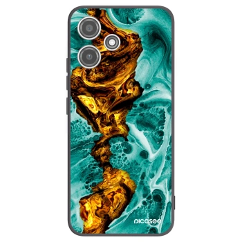 Picasee Xiaomi Redmi 12 5G Hülle - Schwarzes Silikon - Goldsky