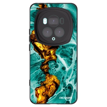 Picasee Honor Magic6 Pro Hülle - Schwarzes Silikon - Goldsky