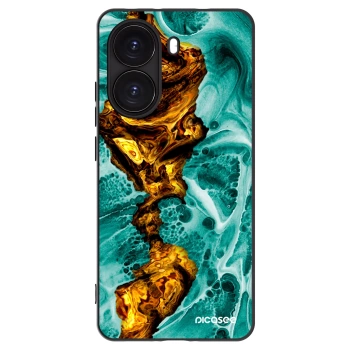 Picasee Xiaomi Poco X7 Pro 5G Hülle - Schwarzes Silikon - Goldsky