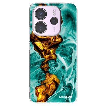 Picasee Xiaomi Redmi Note 14 4G Hülle - Transparentes Silikon - Goldsky