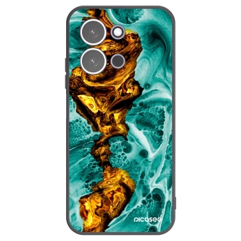 Picasee Xiaomi Redmi 15C 5G Hülle - Schwarzes Silikon - Goldsky