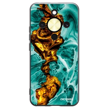 Picasee Honor Magic8 Lite 5G Hülle - Schwarzes Silikon - Goldsky