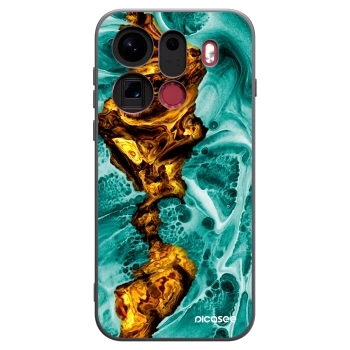 Picasee OPPO Find X9 Pro Hülle - Schwarzes Silikon - Goldsky
