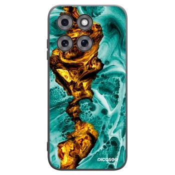 Picasee Motorola Moto G77 Hülle - Schwarzes Silikon - Goldsky