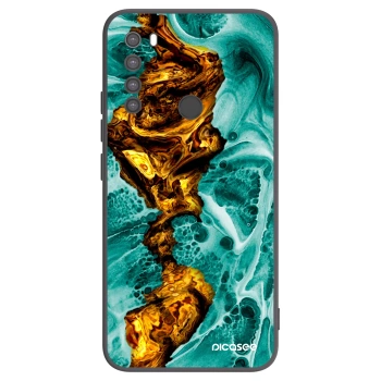 Picasee Xiaomi Redmi Note 8 Hülle - Schwarzes Silikon - Goldsky
