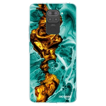 Picasee Xiaomi Redmi Note 9 Hülle - Schwarzes Silikon - Goldsky