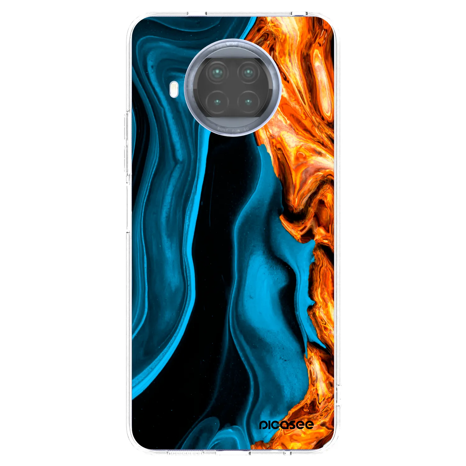 Picasee Xiaomi Mi 10T Lite Hülle - Transparentes Silikon - Gold blue