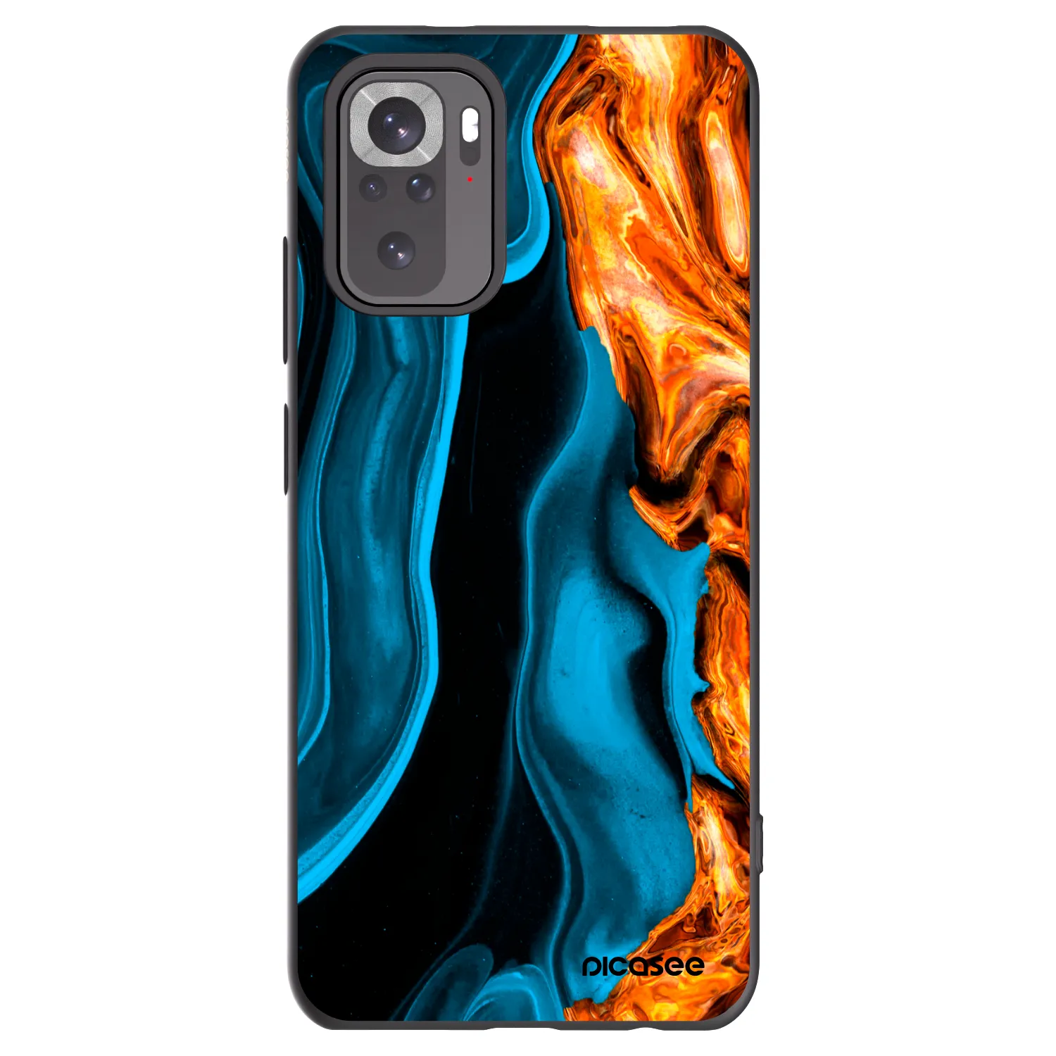 Picasee Xiaomi Redmi Note 11S 4G Hülle - Schwarzes Silikon - Gold blue