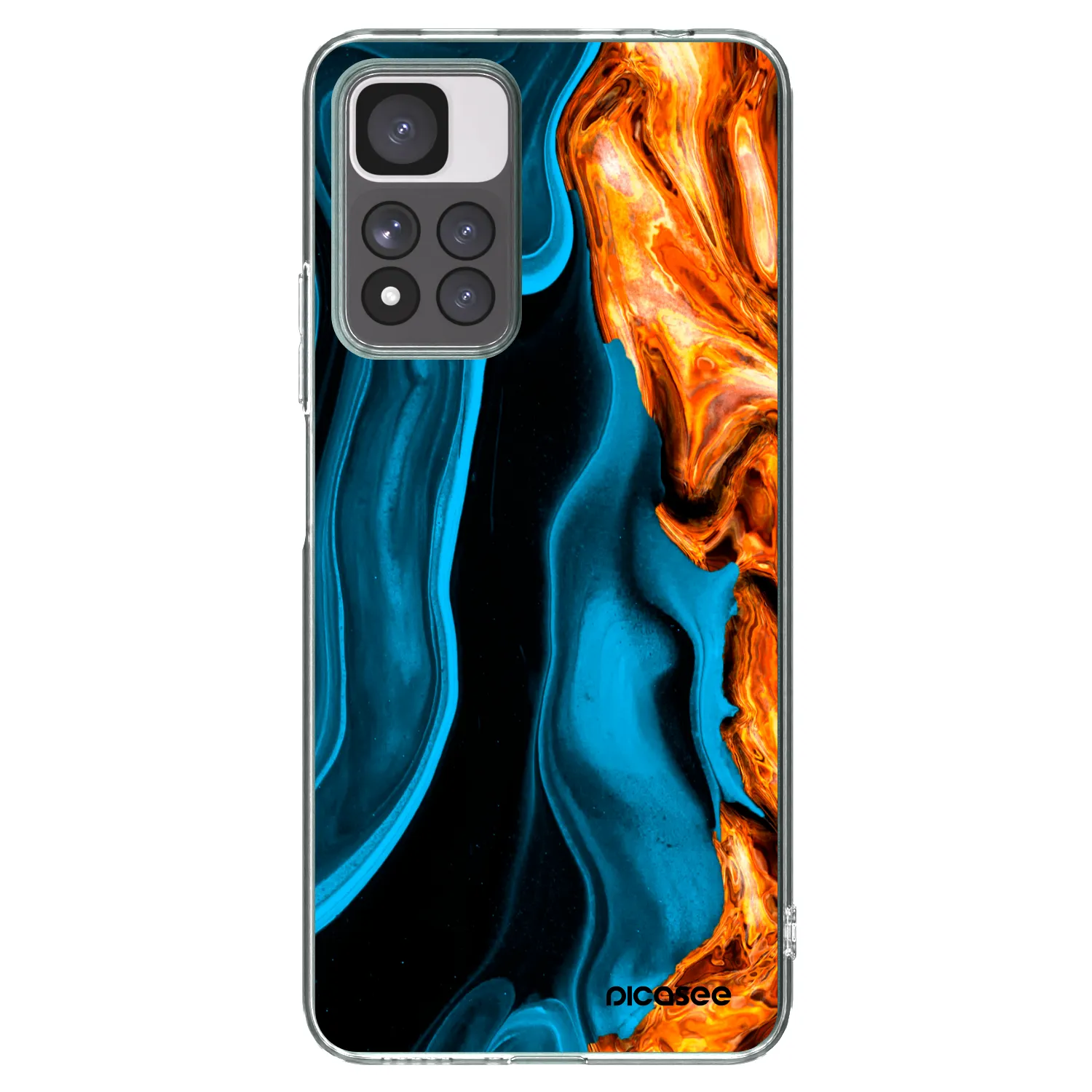 Picasee Xiaomi Redmi Note 11 Pro+ 5G Hülle - Transparentes Silikon - Gold blue