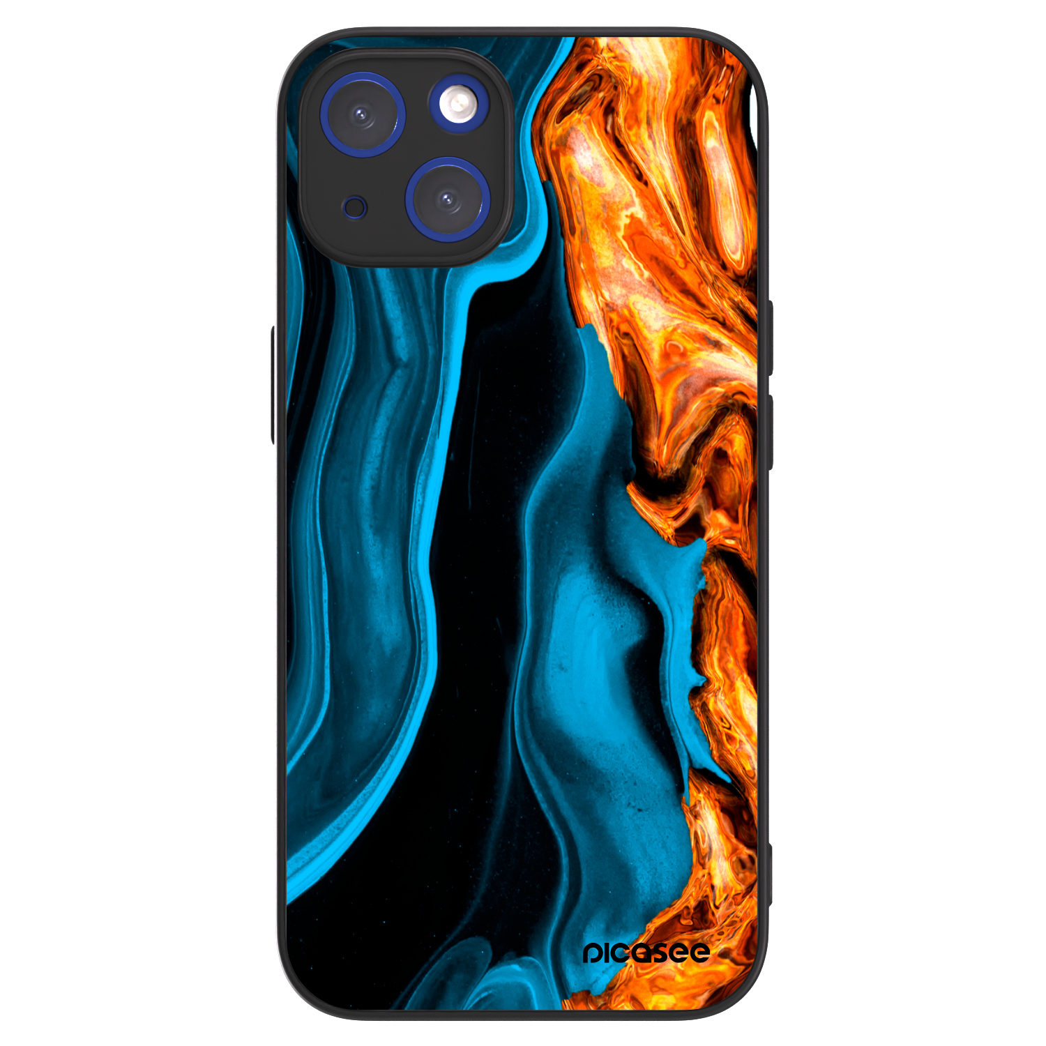 Picasee ULTIMATE CASE MagSafe für Apple iPhone 14 - Gold blue