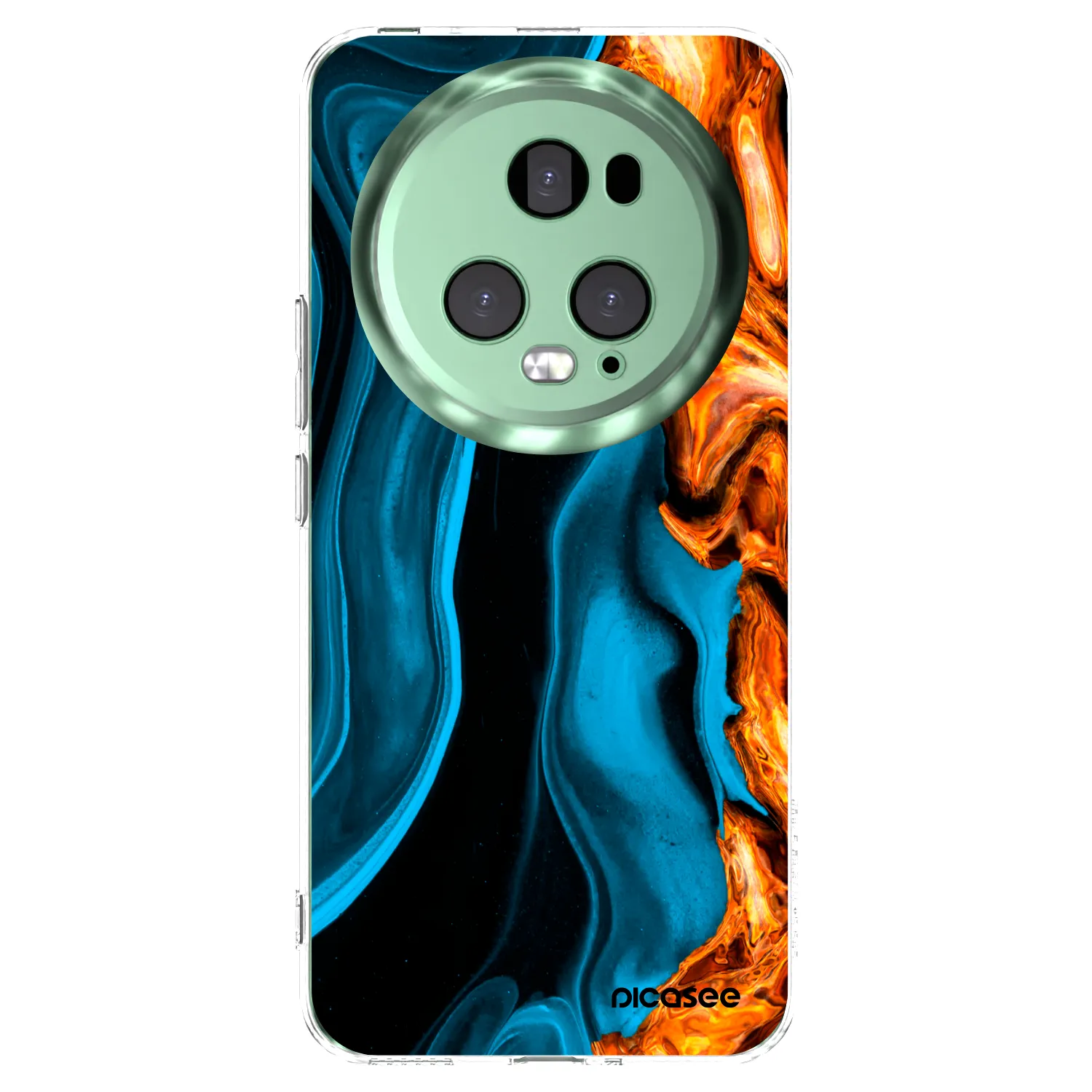 Picasee Honor Magic5 Pro Hülle - Transparentes Silikon - Gold blue