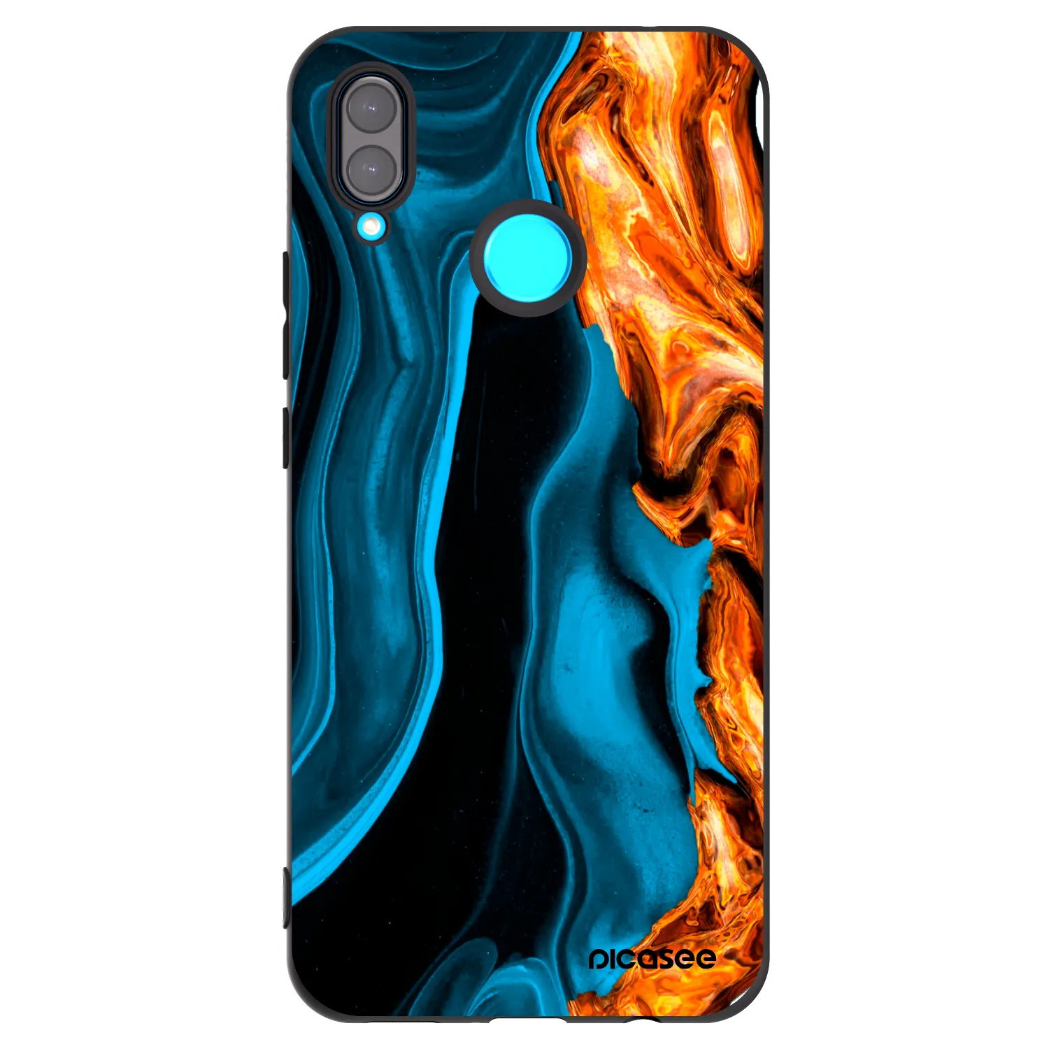Picasee Huawei Nova 3i Hülle - Schwarzes Silikon - Gold blue