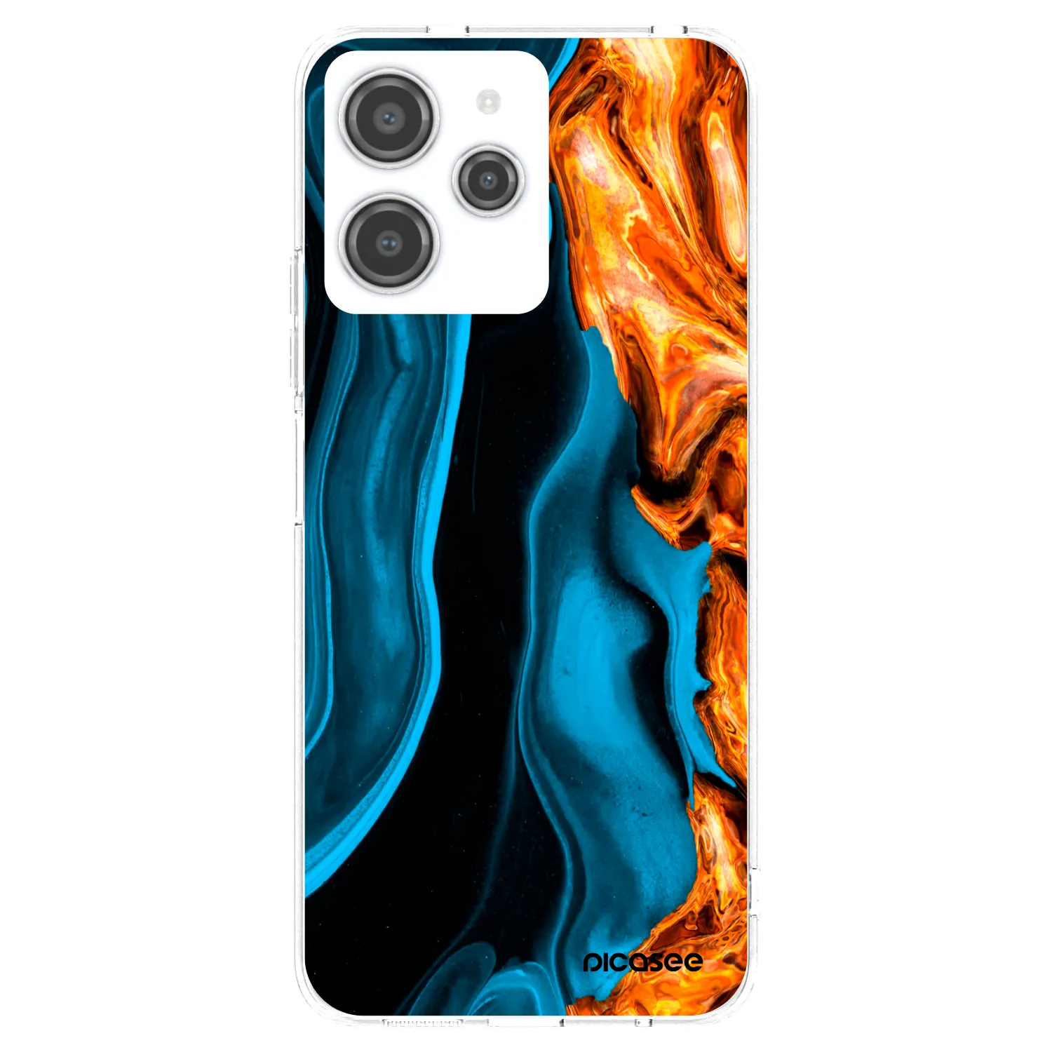 Picasee Xiaomi Redmi 12 4G Hülle - Transparentes Silikon - Gold blue