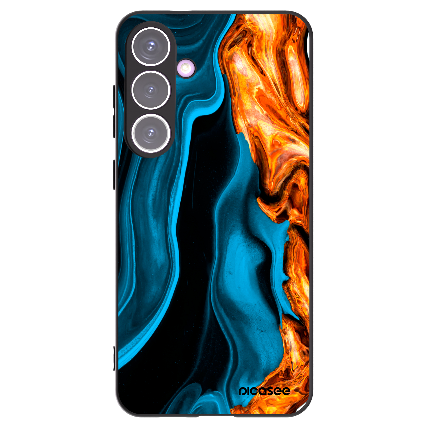 Picasee Samsung Galaxy S24+ S926B 5G Hülle - Schwarzes Silikon - Gold blue