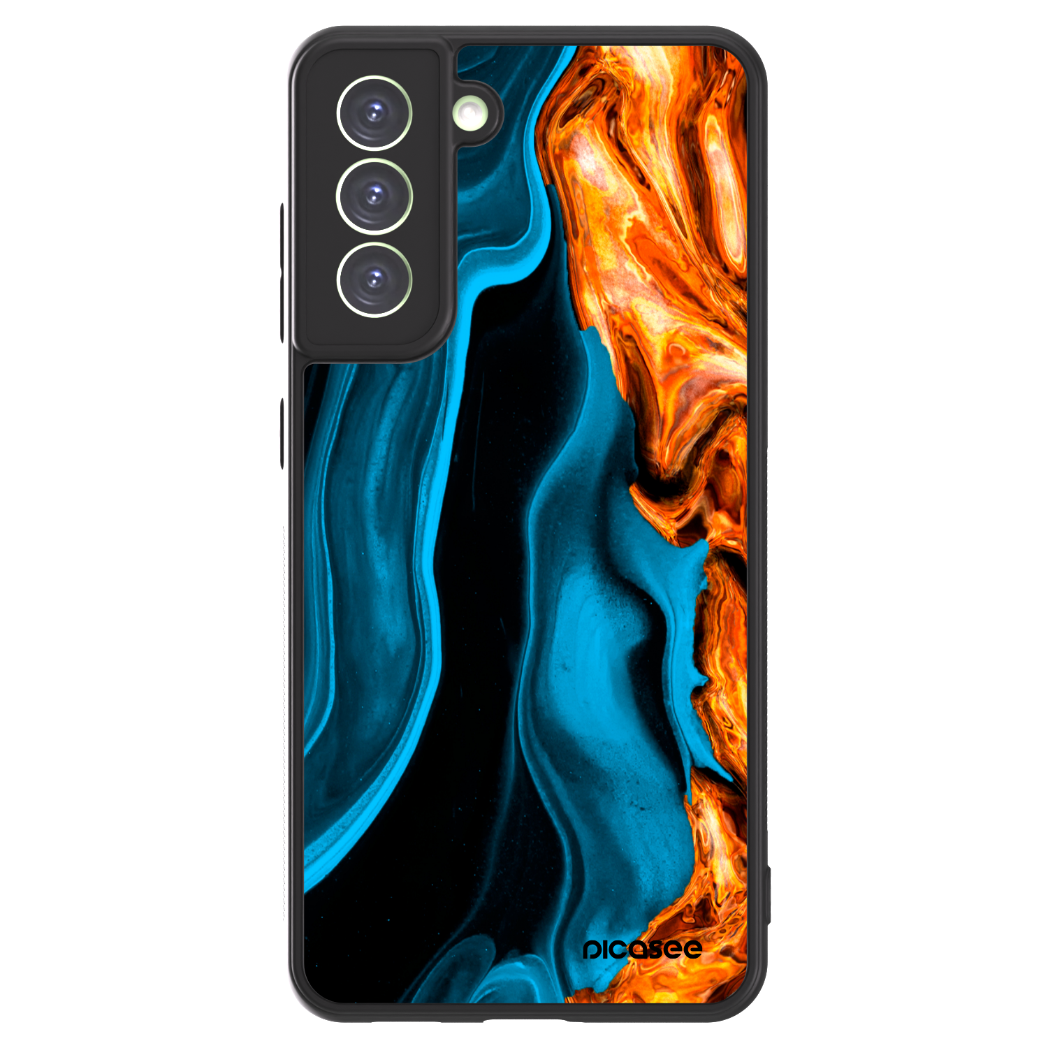 Picasee ULTIMATE CASE PowerShare für Samsung Galaxy S21 FE 5G - Gold blue