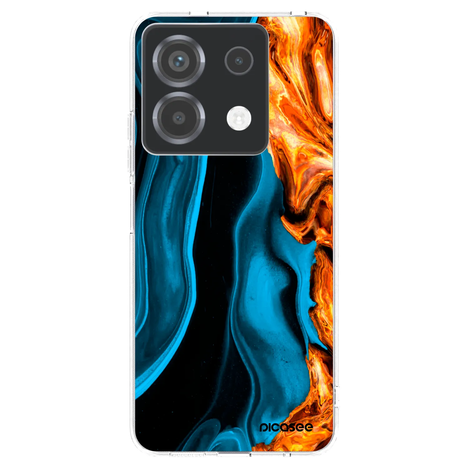 Picasee Xiaomi Poco X6 Hülle - Transparentes Silikon - Gold blue