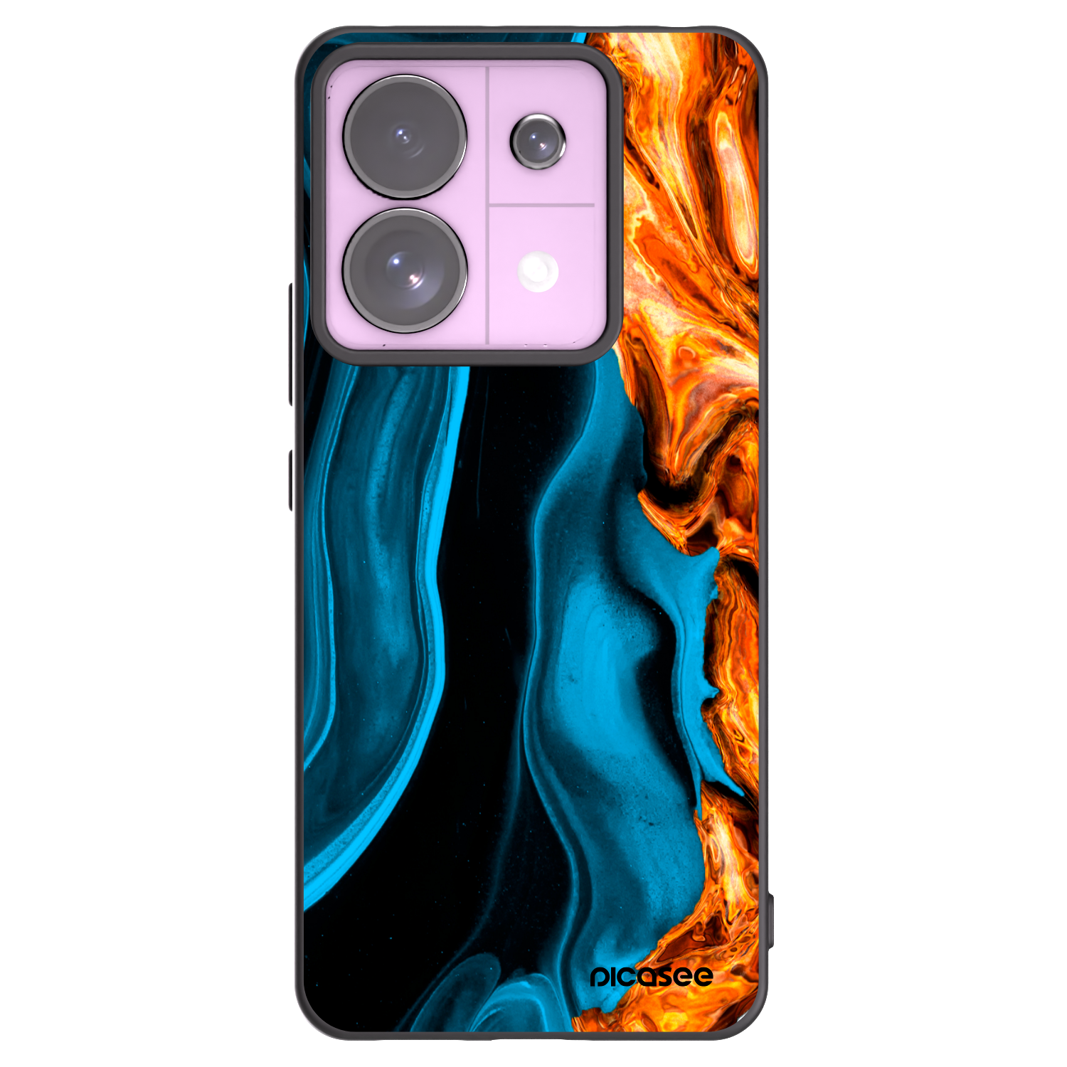 Picasee Xiaomi Redmi Note 13 Pro 5G Hülle - Schwarzes Silikon - Gold blue