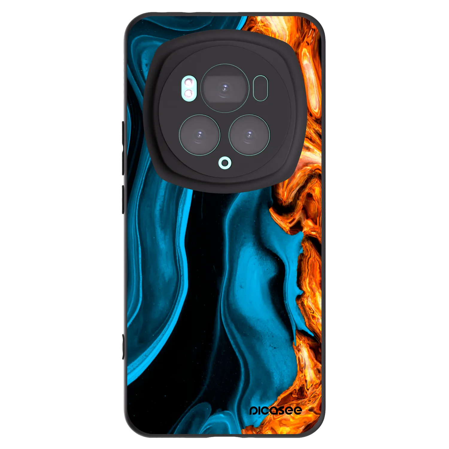 Picasee Honor Magic6 Pro Hülle - Schwarzes Silikon - Gold blue