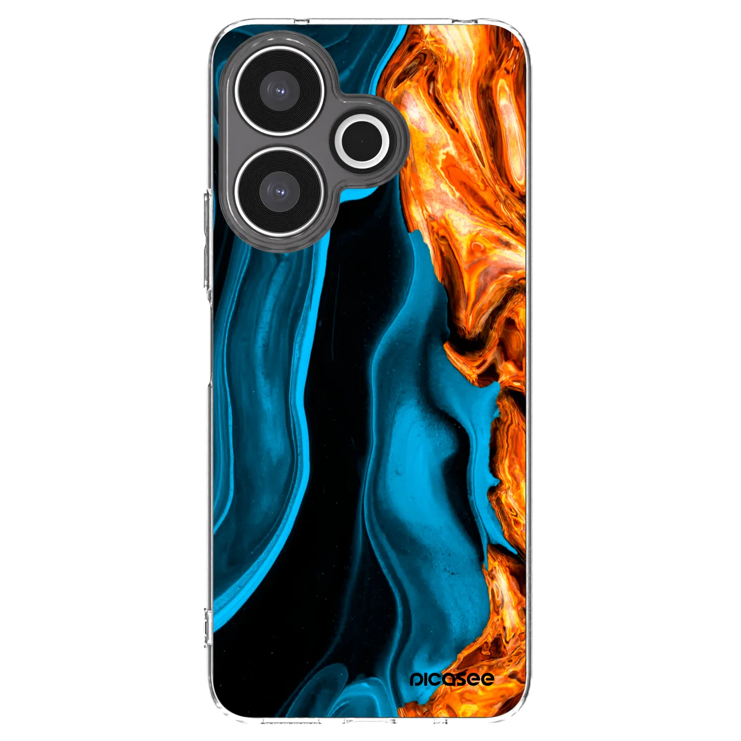 Picasee Xiaomi Redmi 13 4G Hülle - Transparentes Silikon - Gold blue