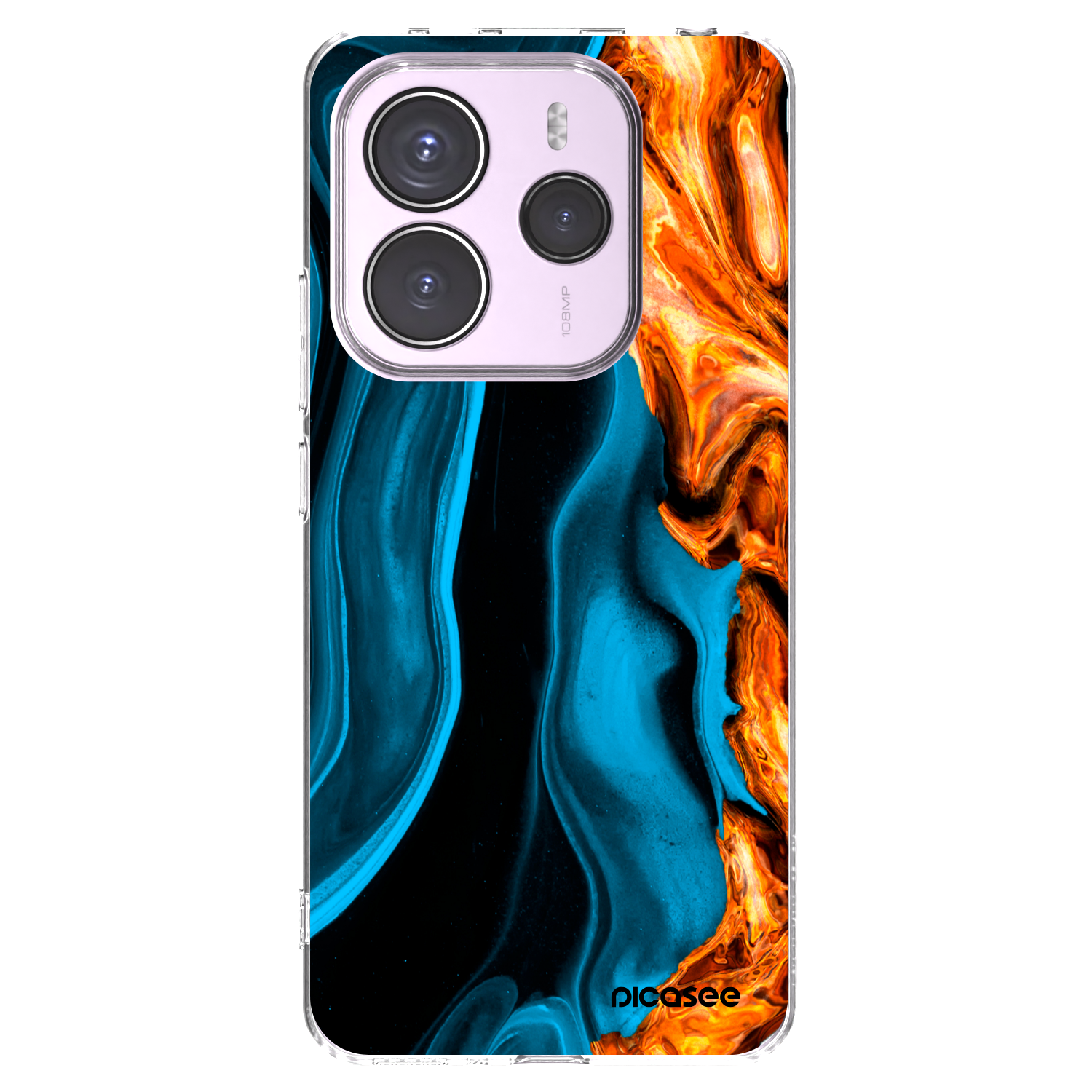 Picasee Xiaomi Redmi Note 14 5G Hülle - Transparentes Silikon - Gold blue