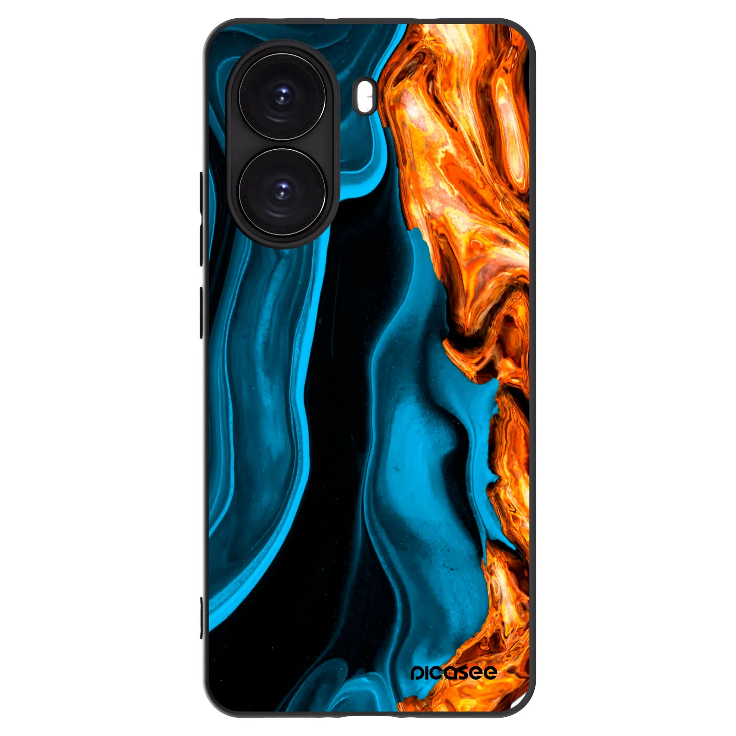 Picasee Xiaomi Poco X7 Pro 5G Hülle - Schwarzes Silikon - Gold blue