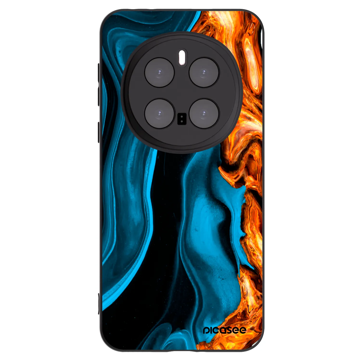 Picasee Honor Magic7 Pro 5G Hülle - Schwarzes Silikon - Gold blue