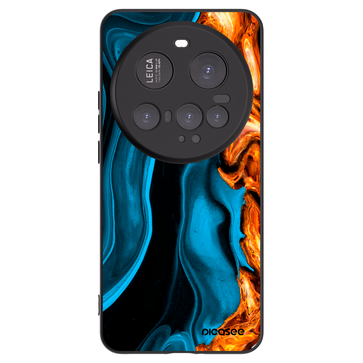Picasee Xiaomi 15 Ultra Hülle - Schwarzes Silikon - Gold blue