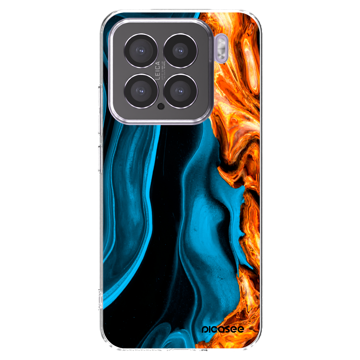 Picasee Xiaomi 15 Hülle - Transparentes Silikon - Gold blue