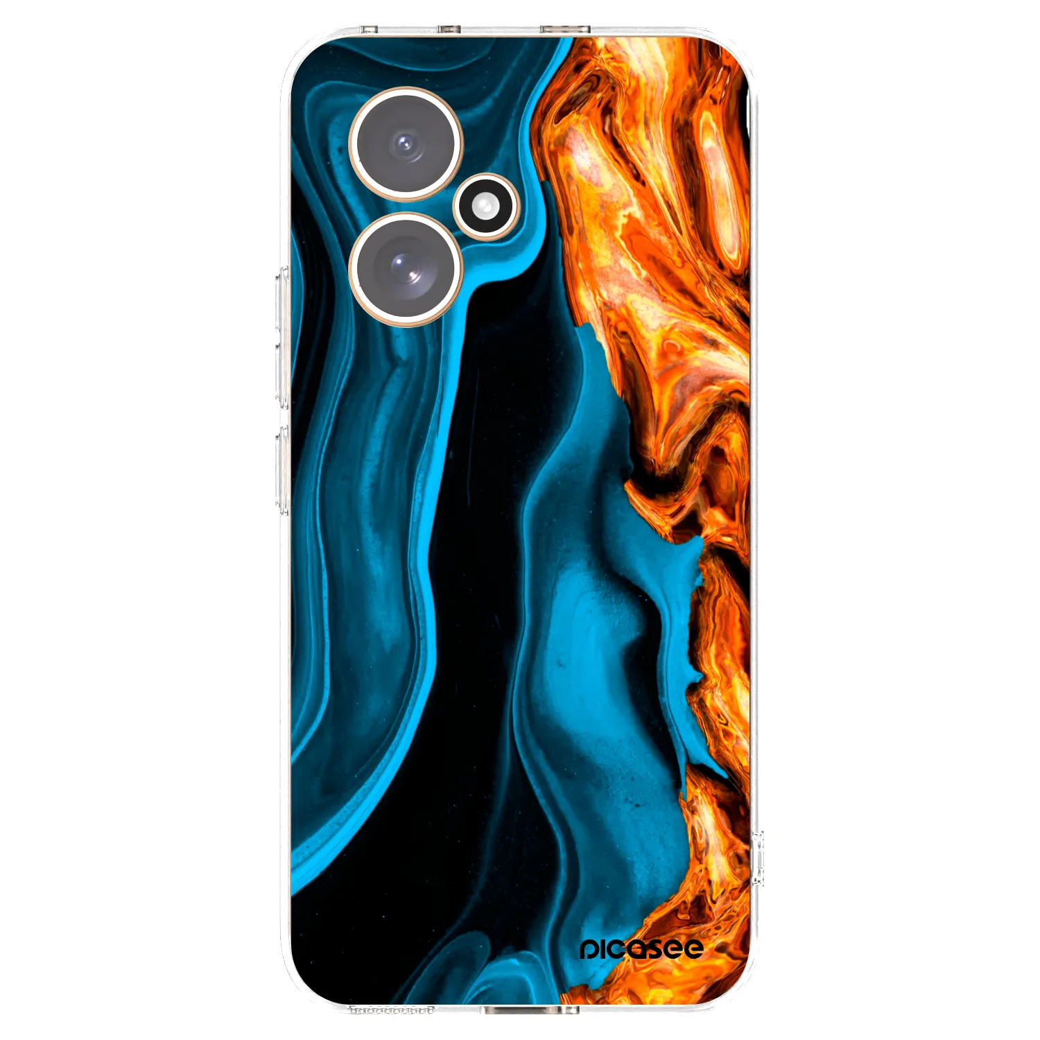 Picasee Honor 400 5G Hülle - Transparentes Silikon - Gold blue