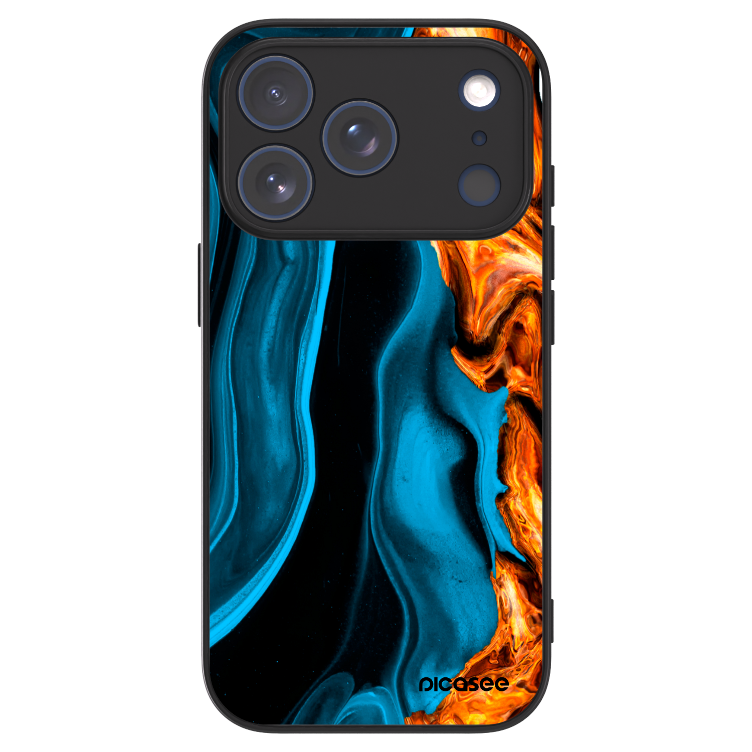 Picasee ULTIMATE CASE MagSafe für Apple iPhone 17 Pro - Gold blue