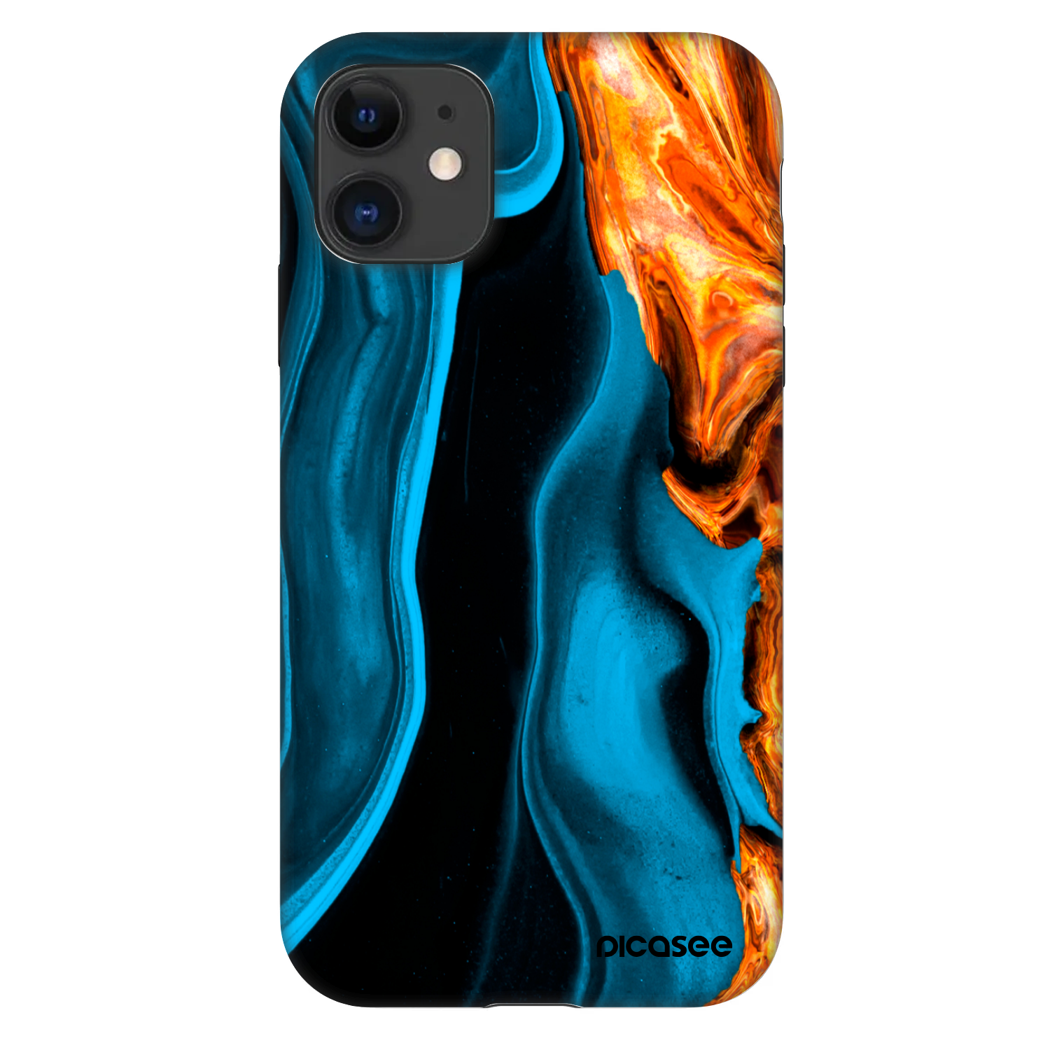 Picasee Fashion Case für Apple iPhone 11 - Gold blue