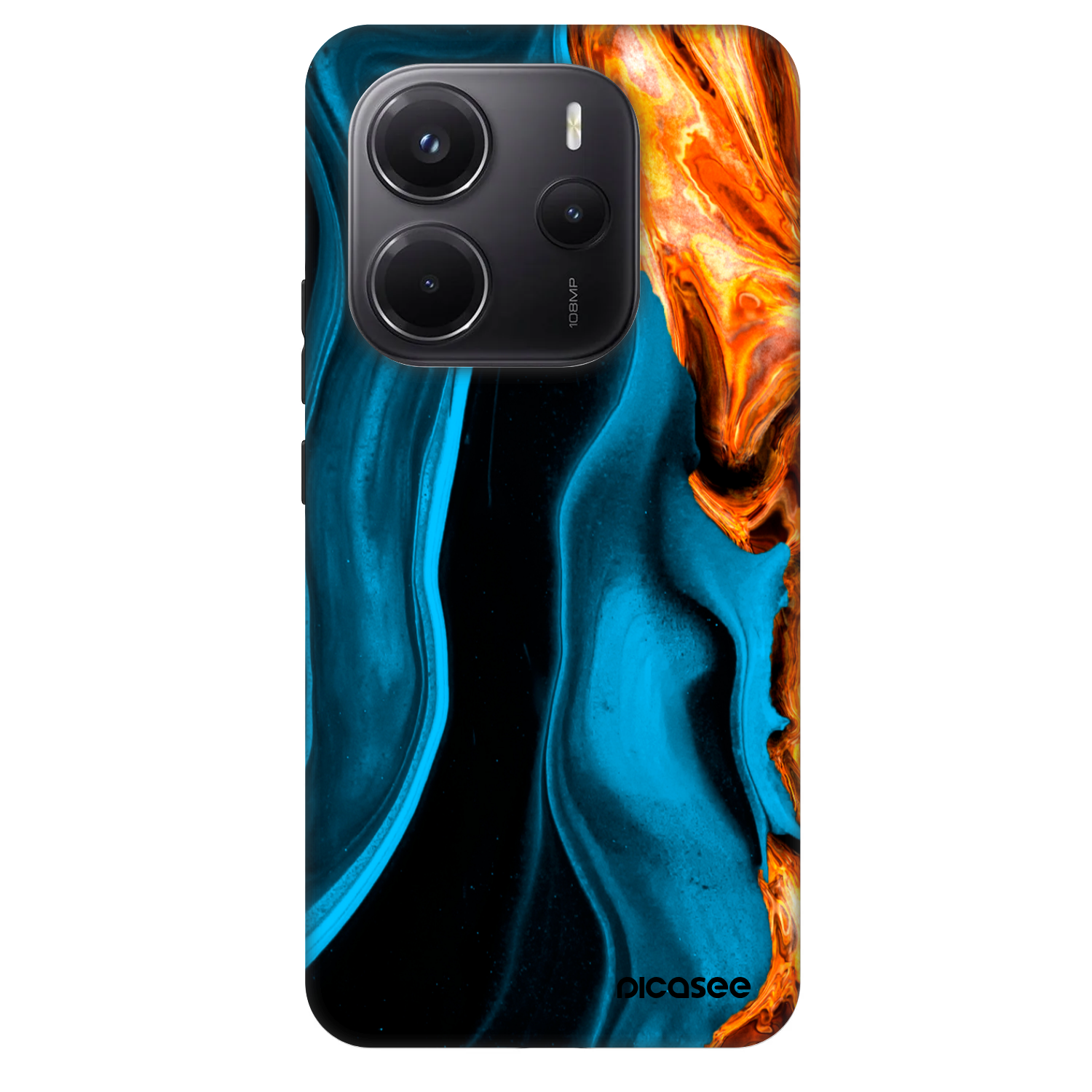 Picasee Fashion Case für Xiaomi Redmi Note 14 5G - Gold blue